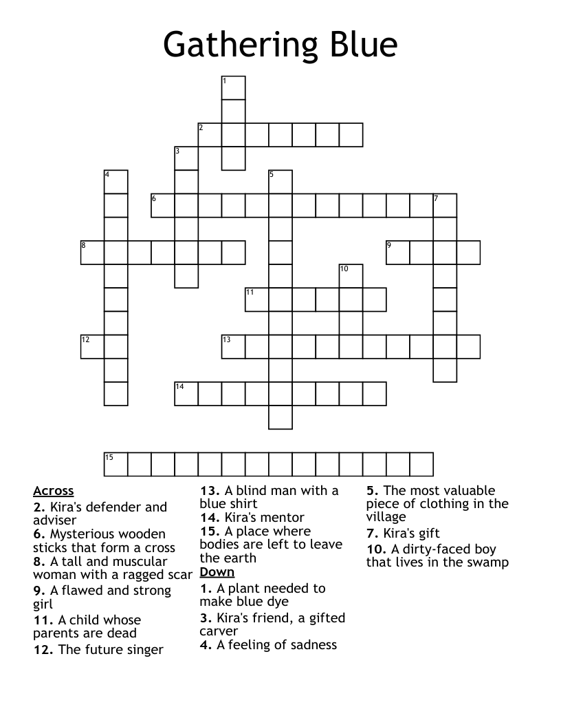 Gathering Blue Crossword