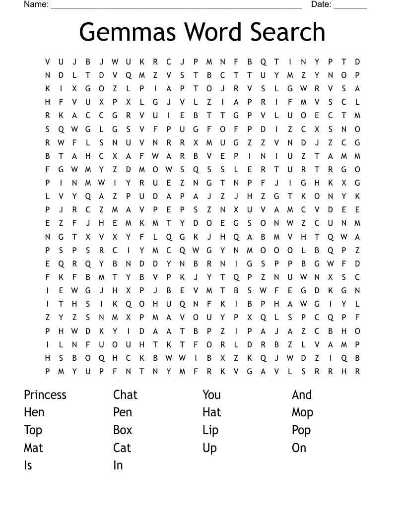 Gemmas Word Search