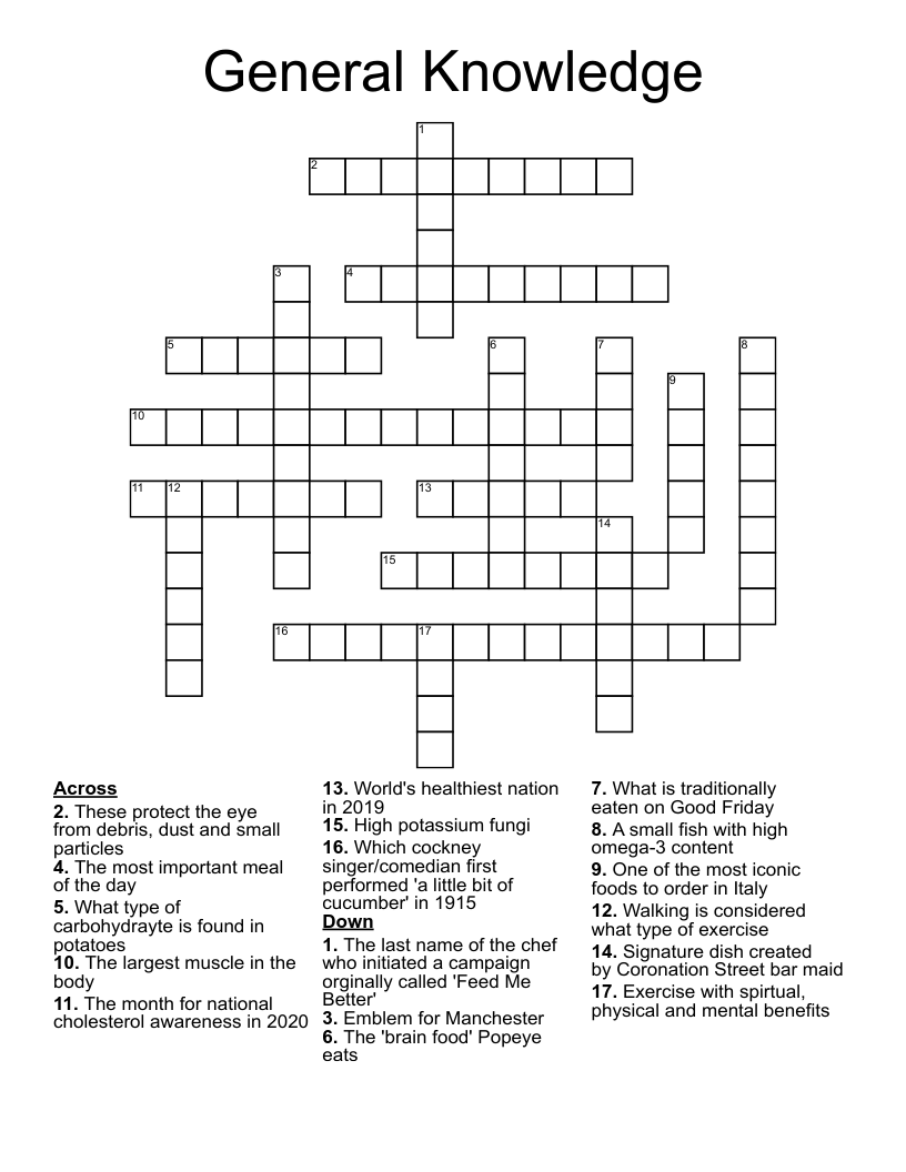 General Knowledge Crossword
