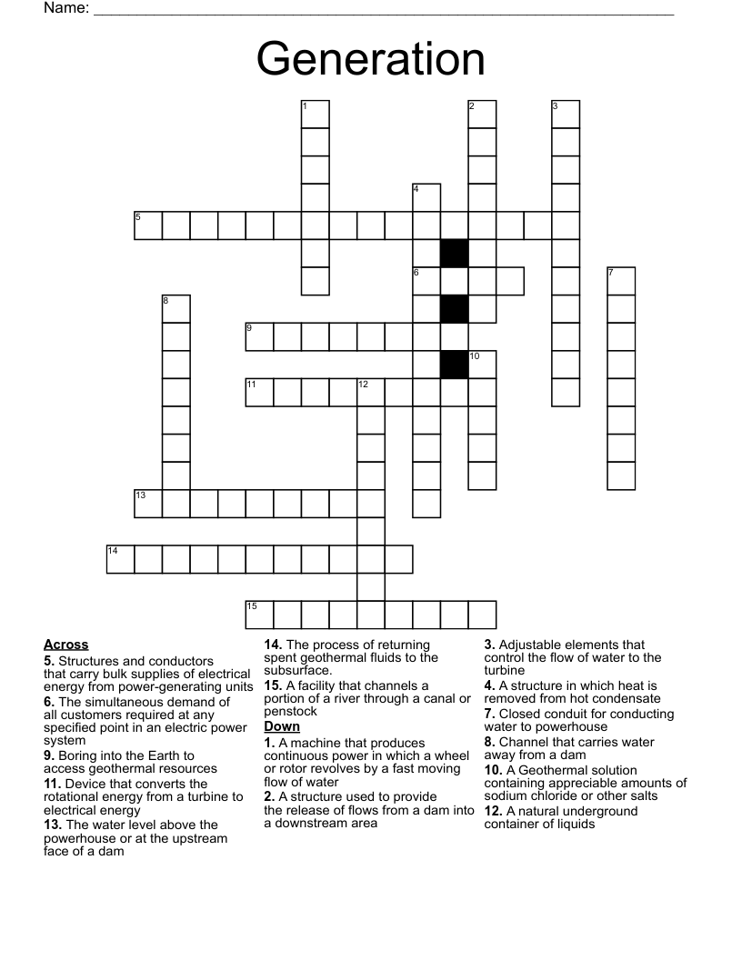 Generation Crossword