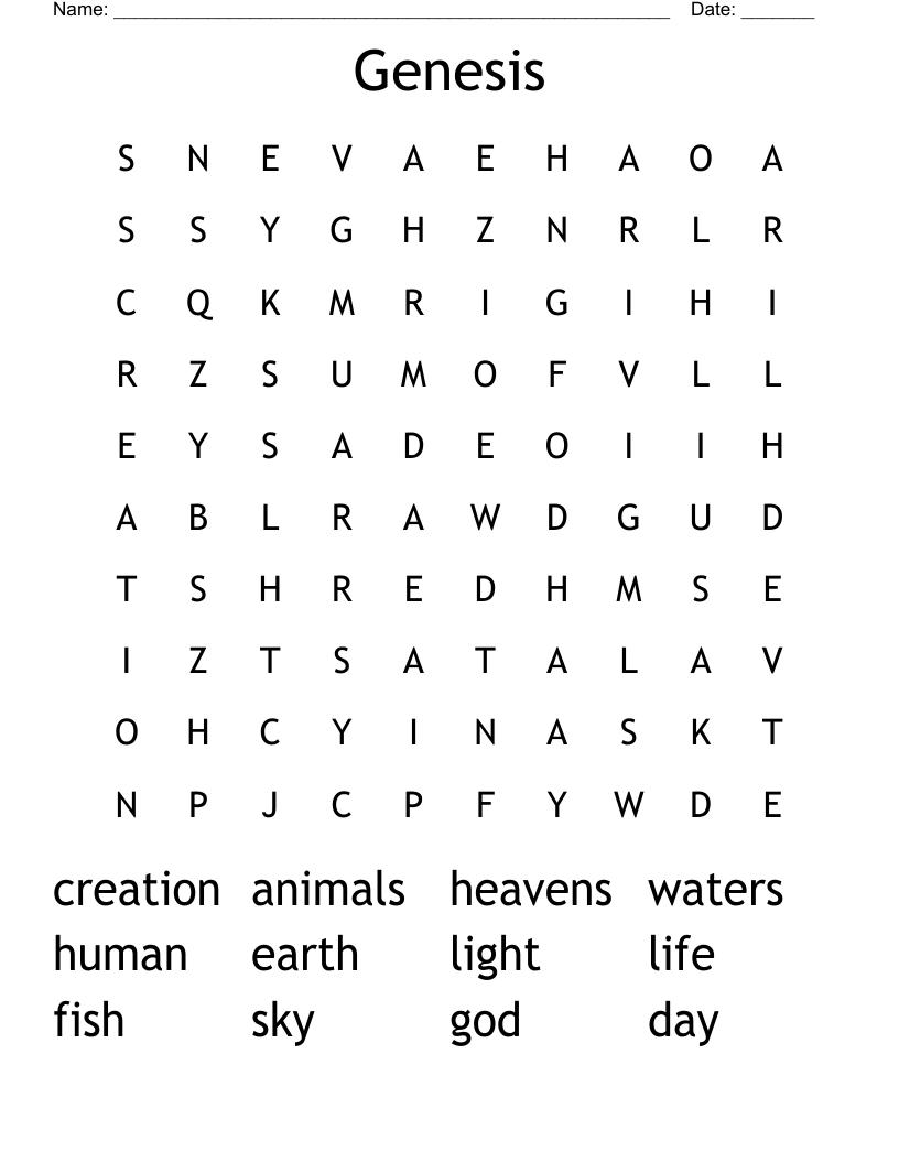 Genesis Word Search