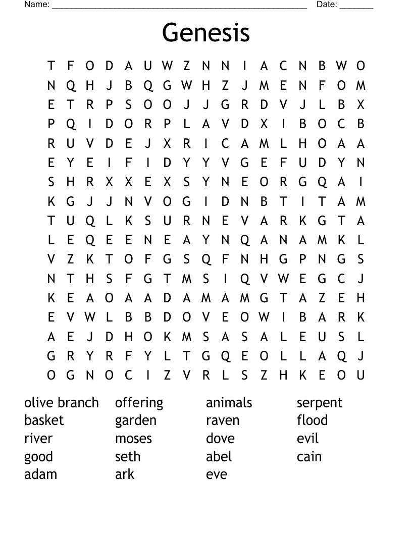 Genesis Word Search