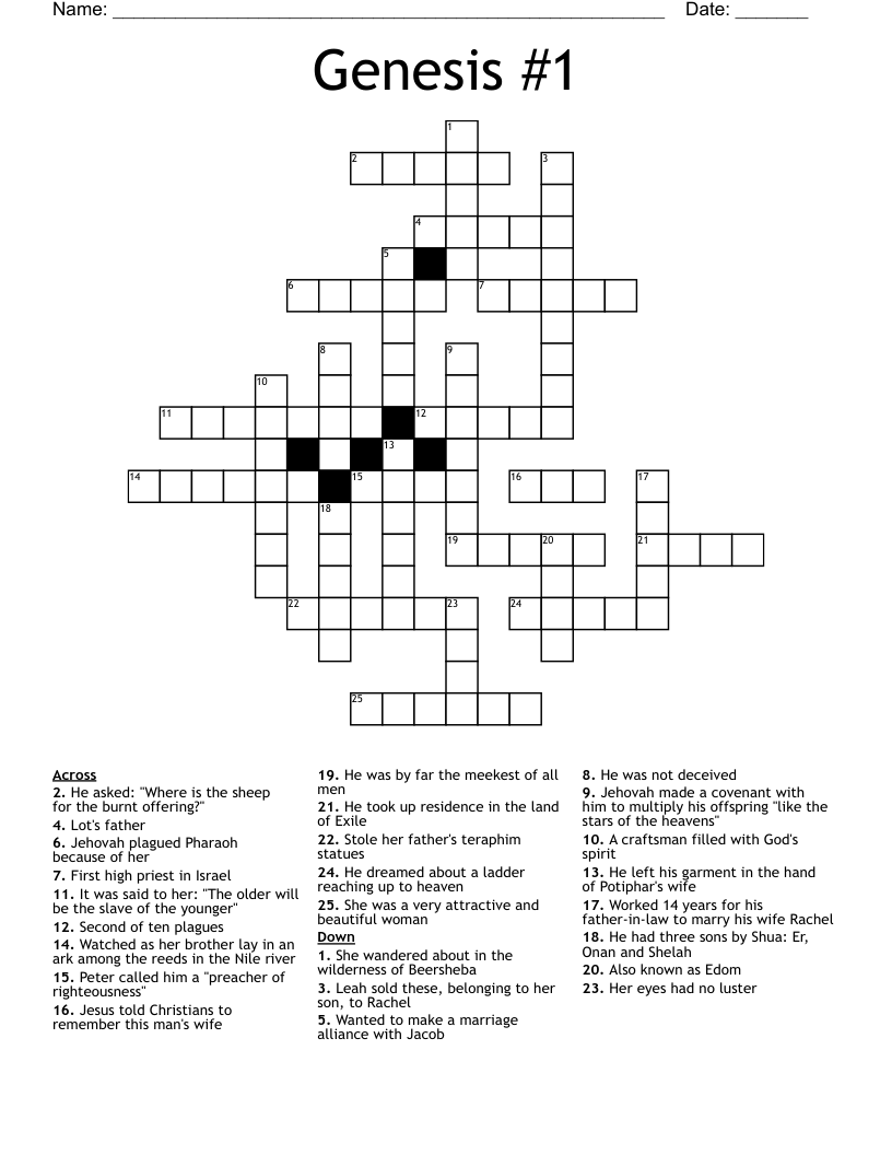 Genesis #1 Crossword