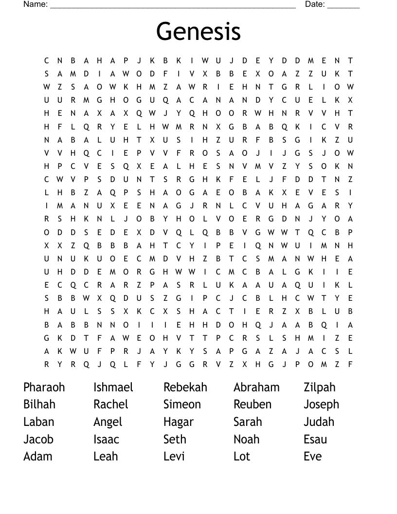 Genesis Word Search
