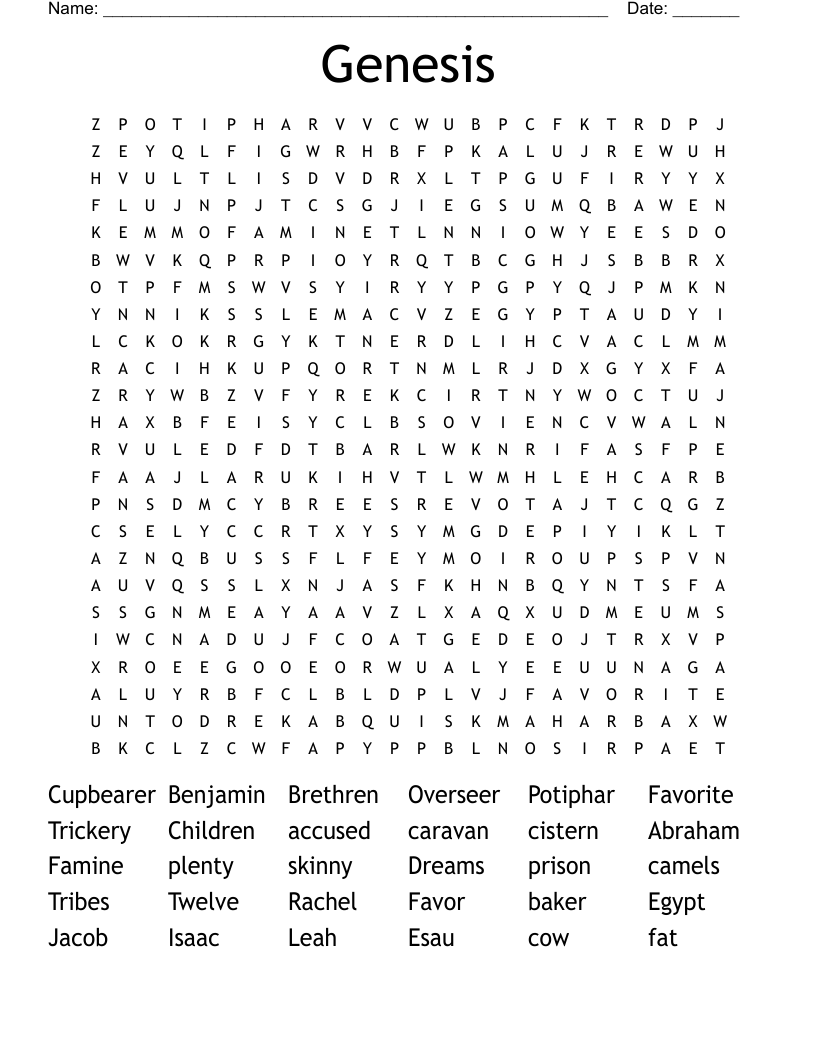 Genesis Word Search