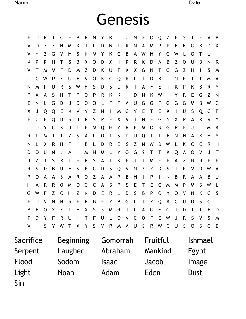 Genesis Word Search