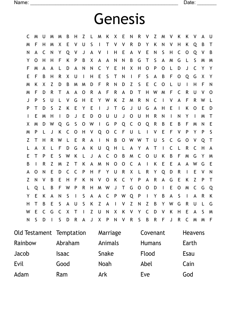 Genesis Word Search