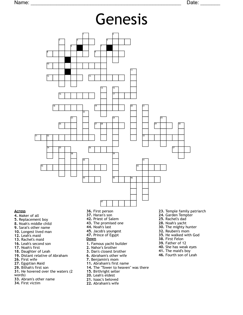 Genesis  Crossword