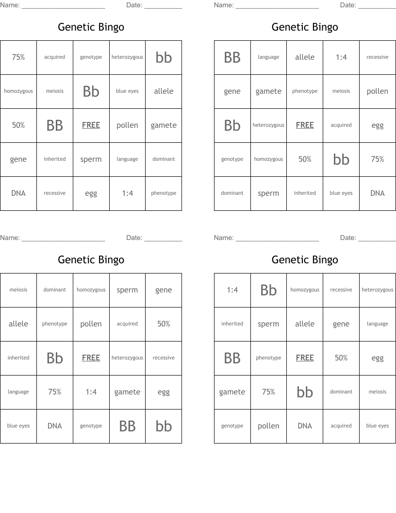 Genetic Bingo