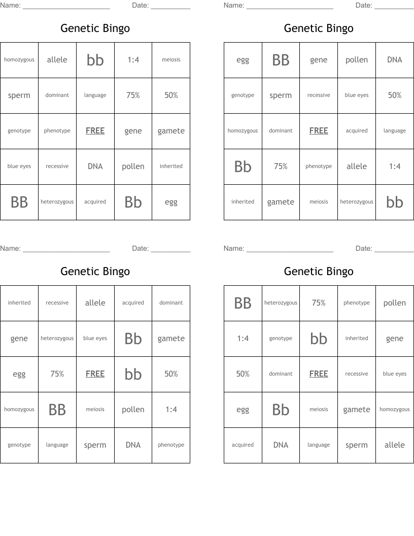 Genetic Bingo