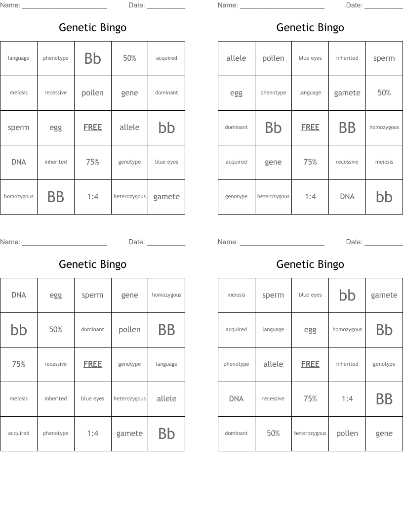 Genetic Bingo
