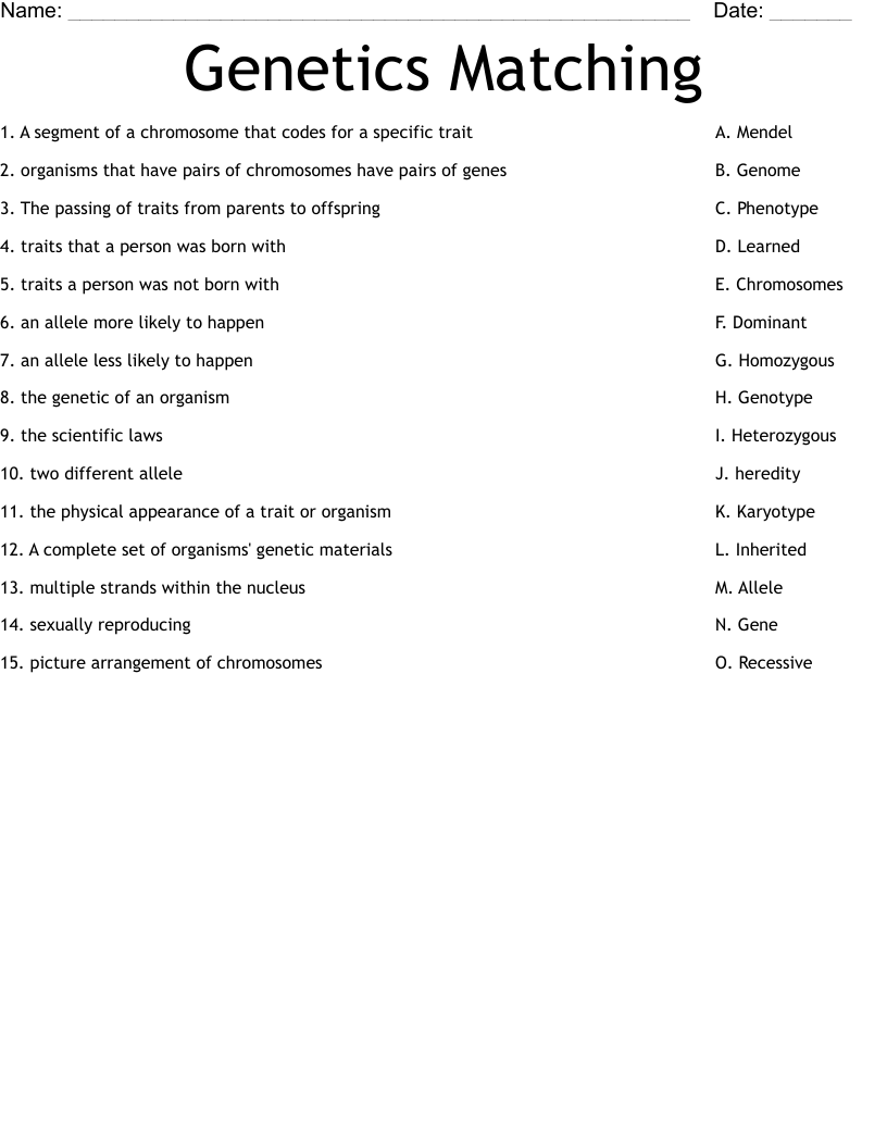 Genetics Matching
