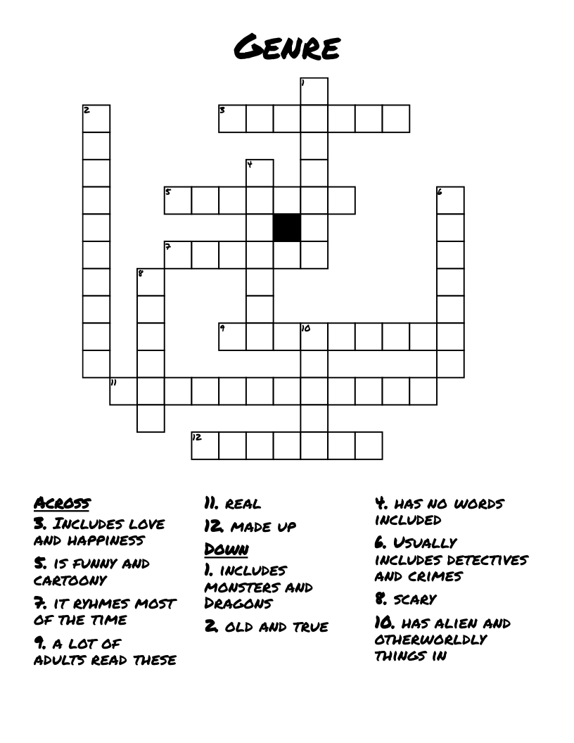 Genre Crossword