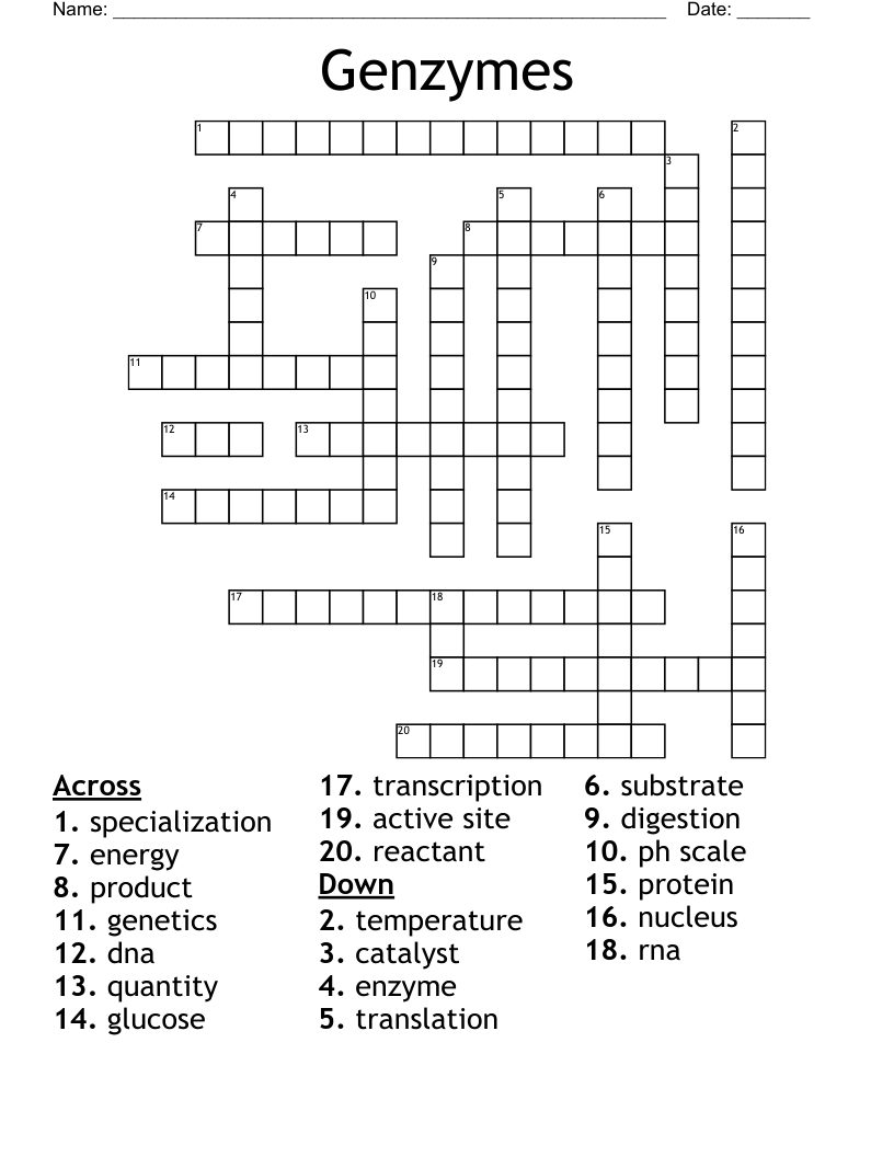 Genzymes Crossword