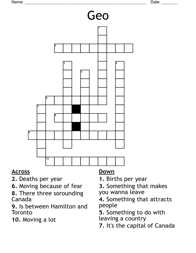 Geo Crossword