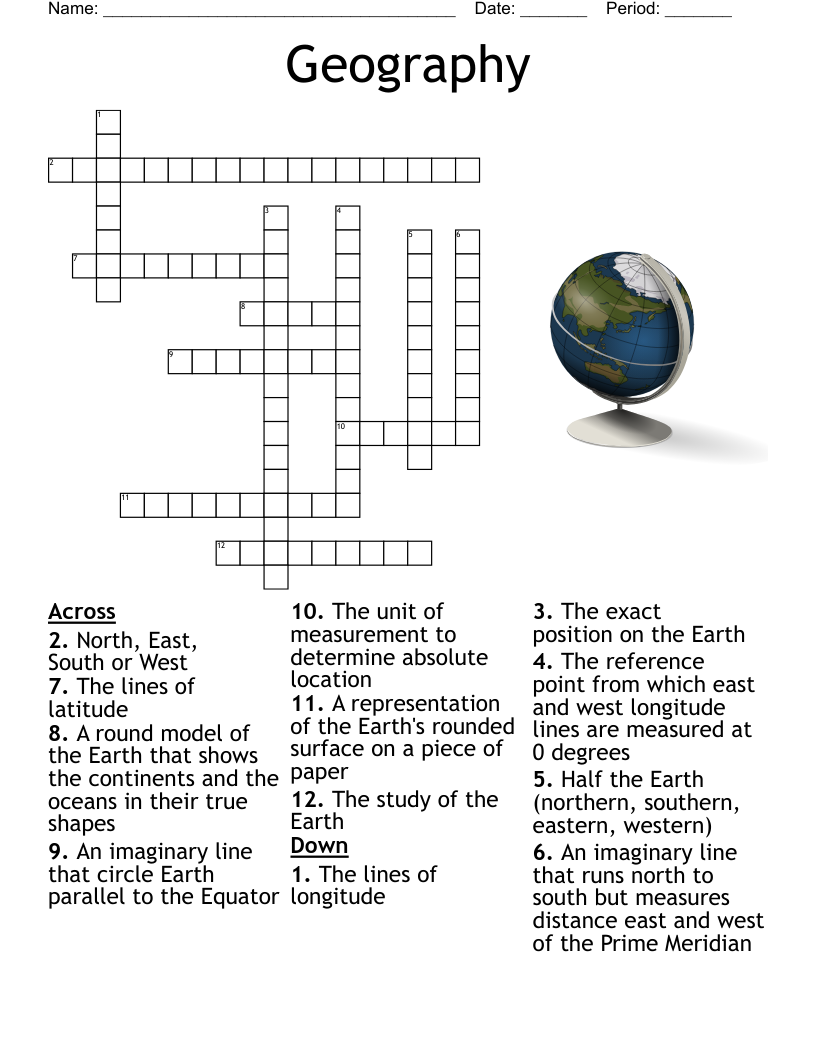 Geography Crossword
