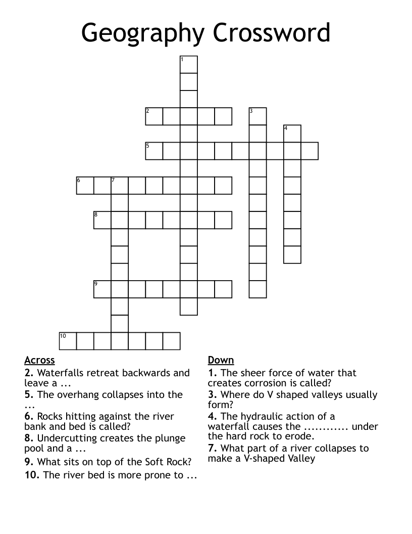 Geography Crossword