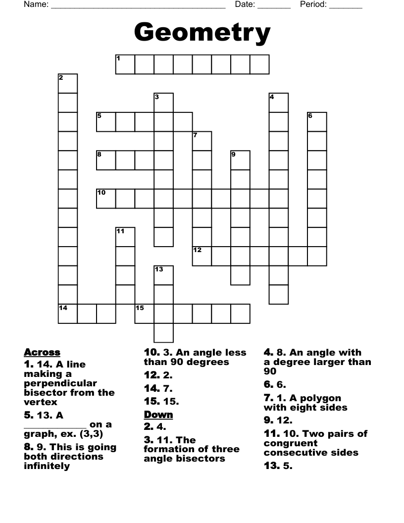 Geometry Crossword