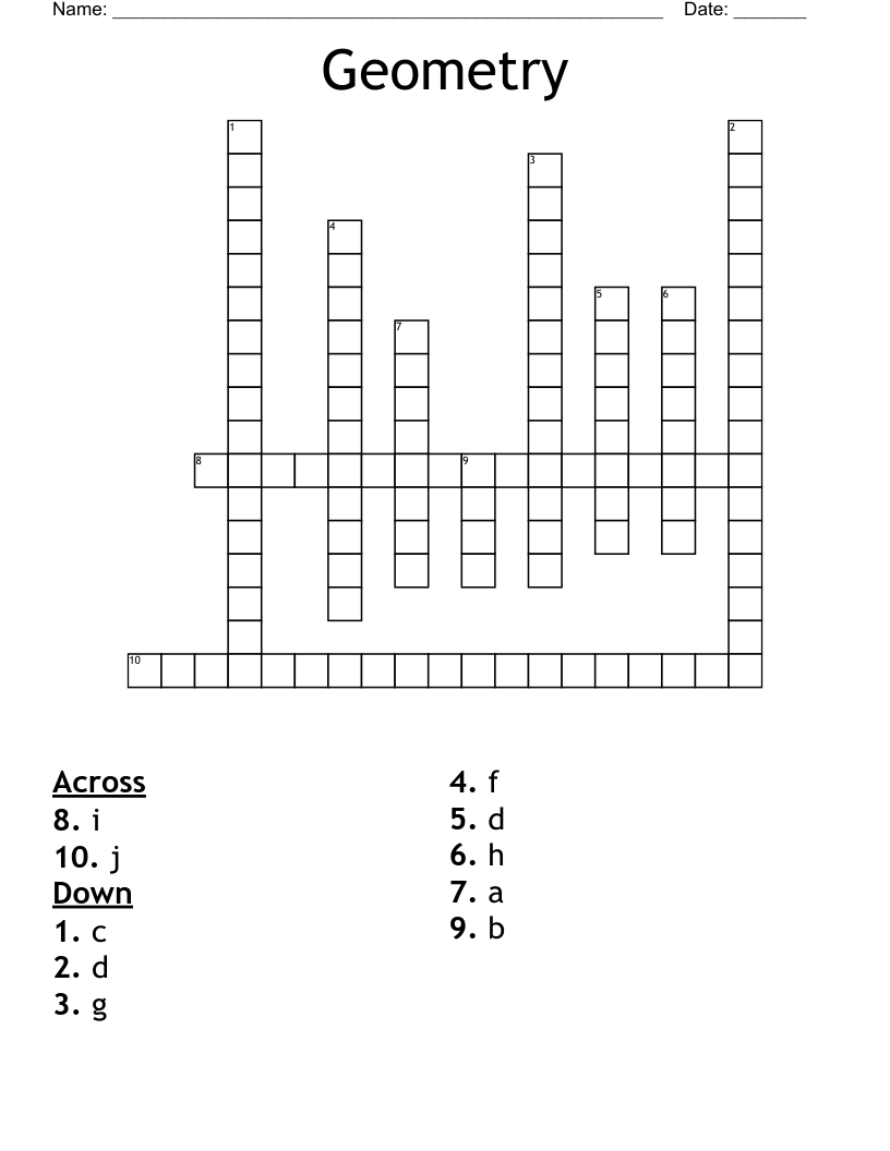 Geometry Crossword