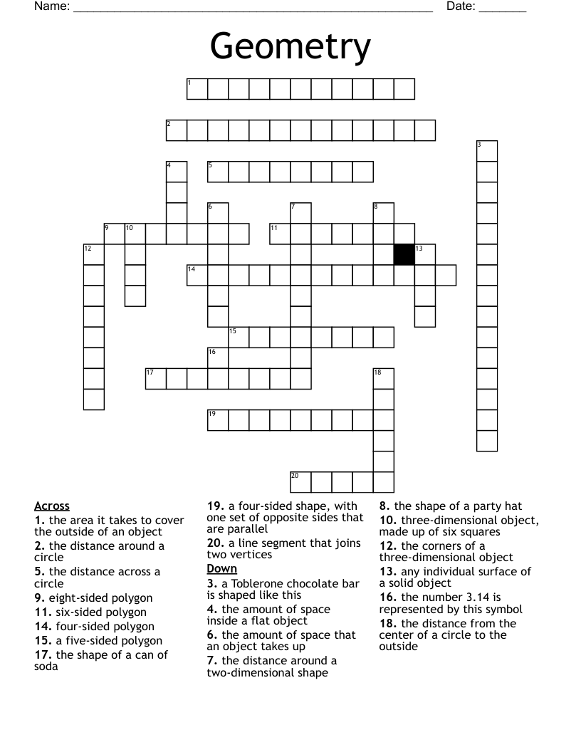 Geometry Crossword