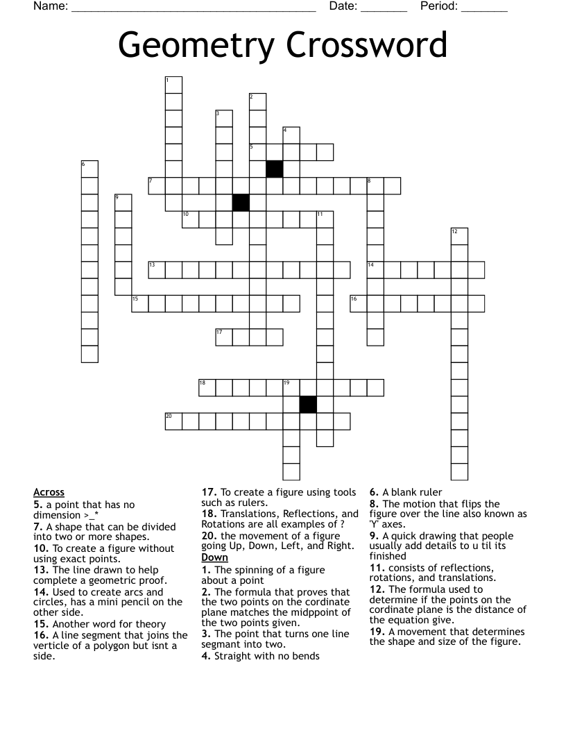 Geometry Crossword