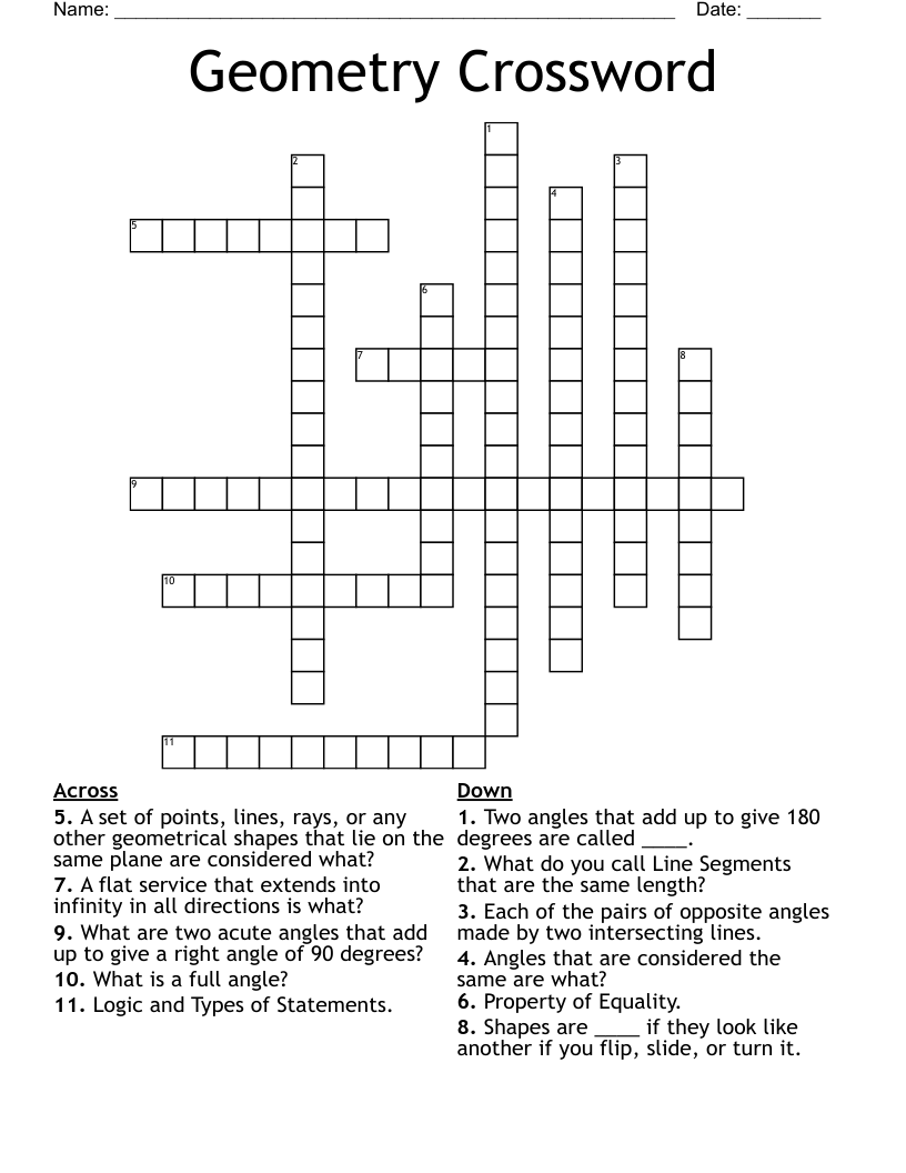 Geometry Crossword