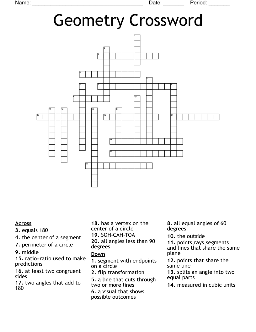 Geometry Crossword