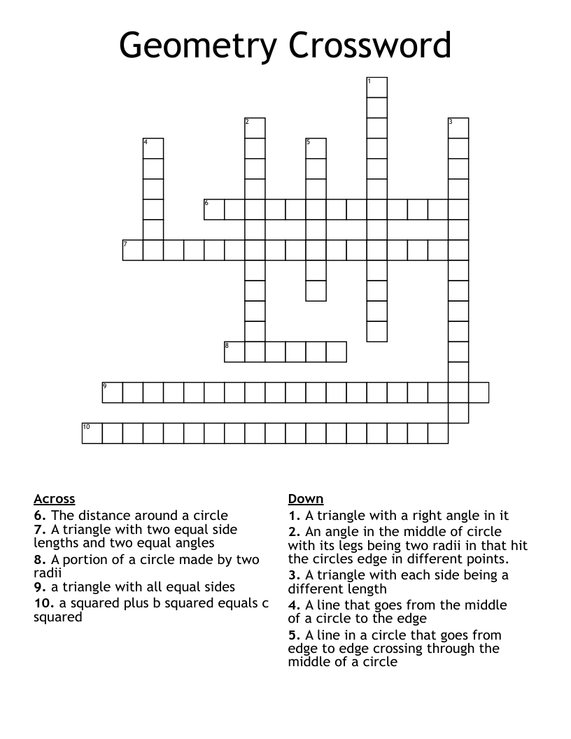 Geometry Crossword