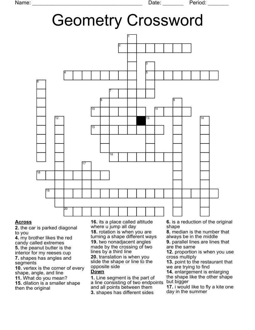 Geometry Crossword