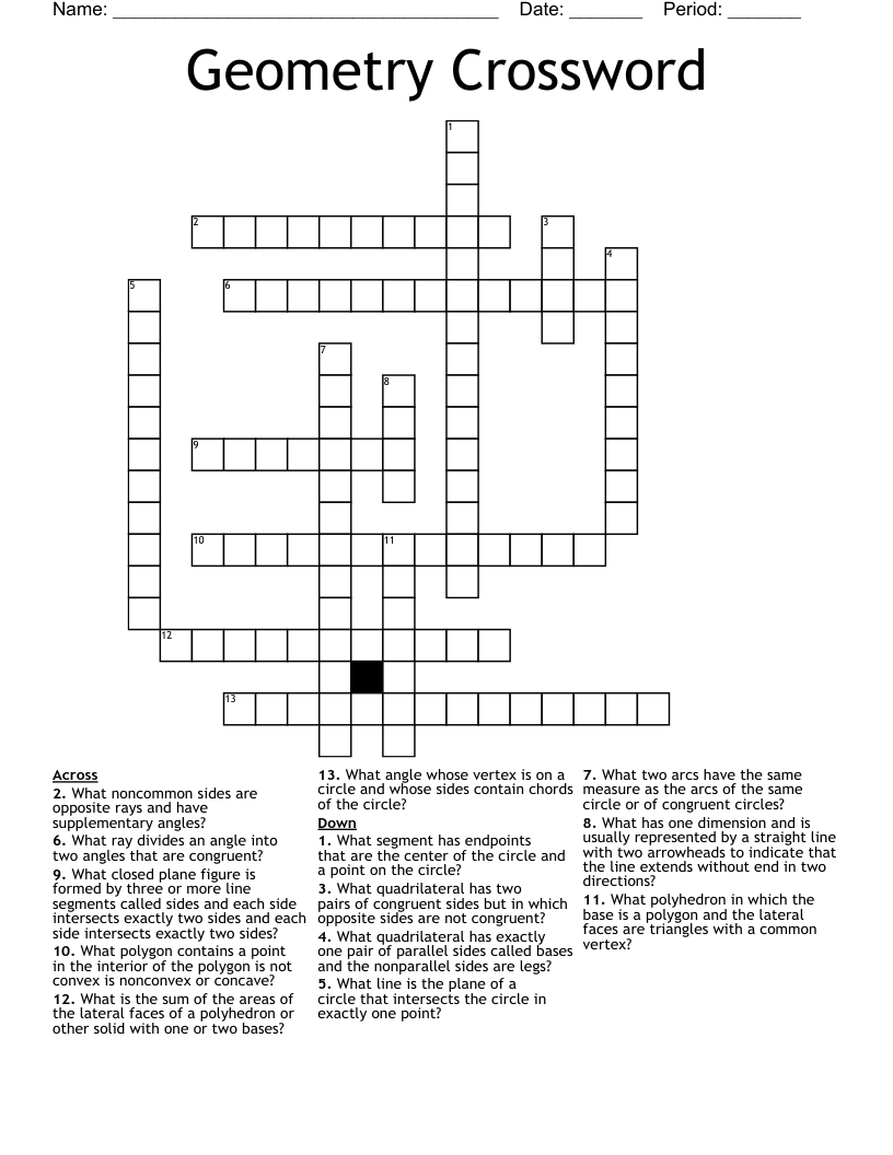 Geometry Crossword