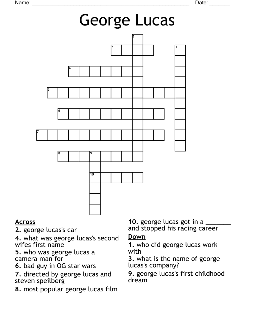 George Lucas Crossword