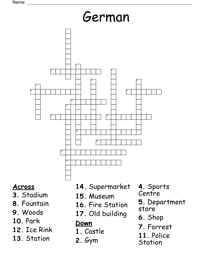 German Crossword