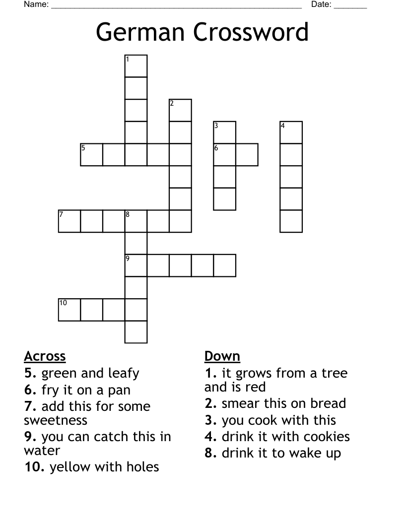 German Crossword