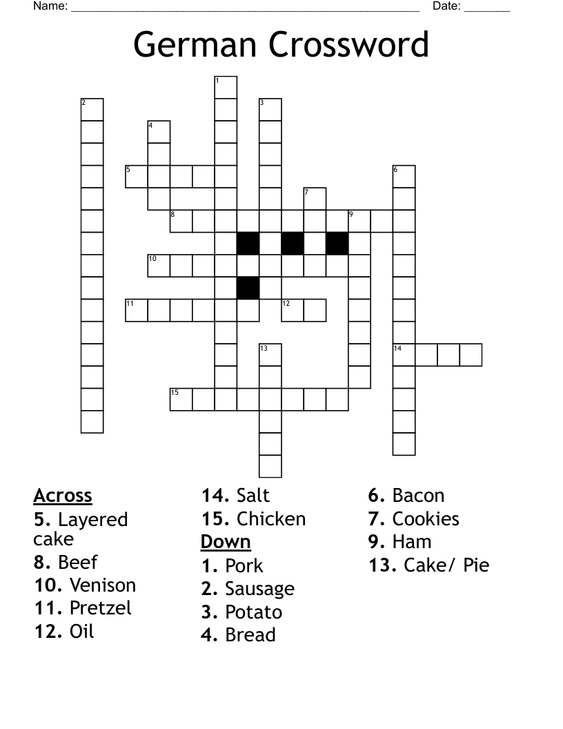 German Crossword