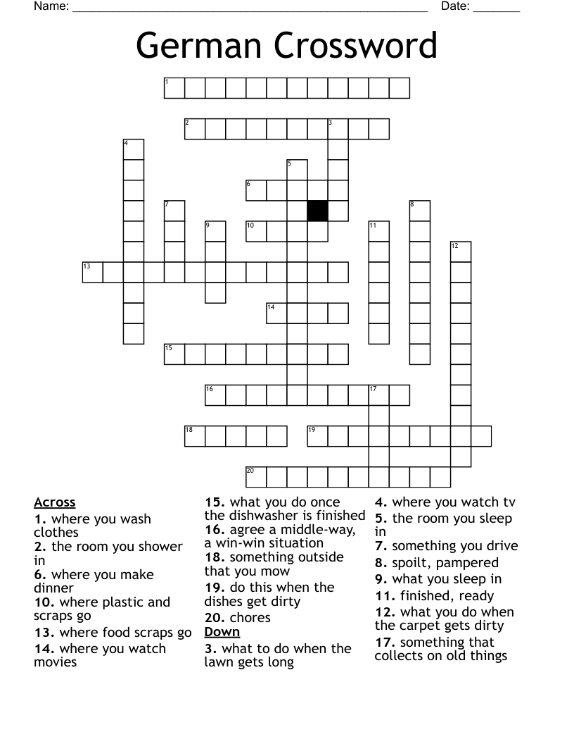 German Crossword