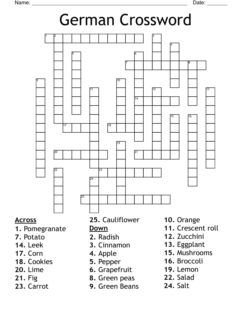 German Crossword 
