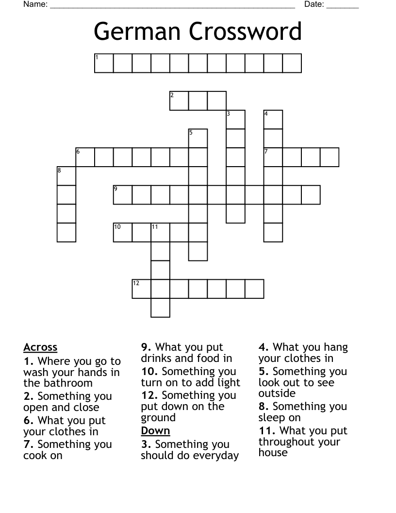 German Crossword 