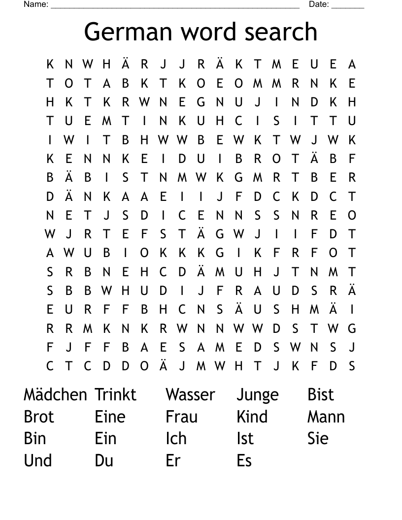 German word search