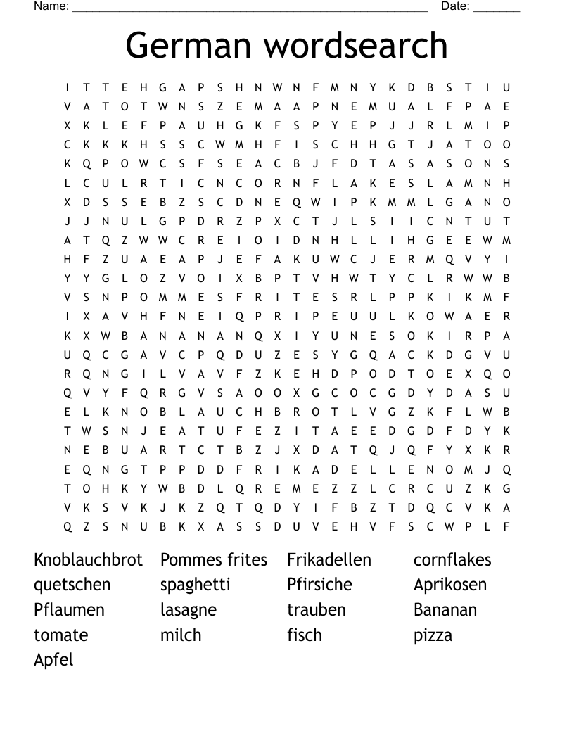 German wordsearch