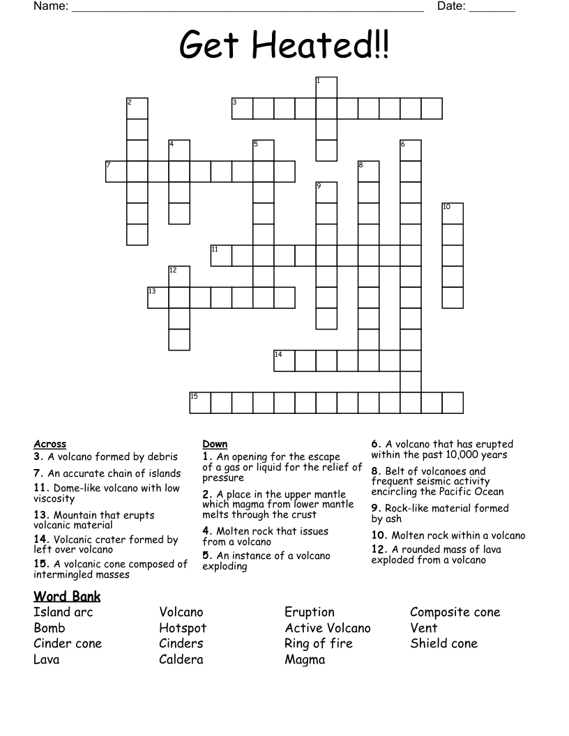 Get Heated!! Crossword