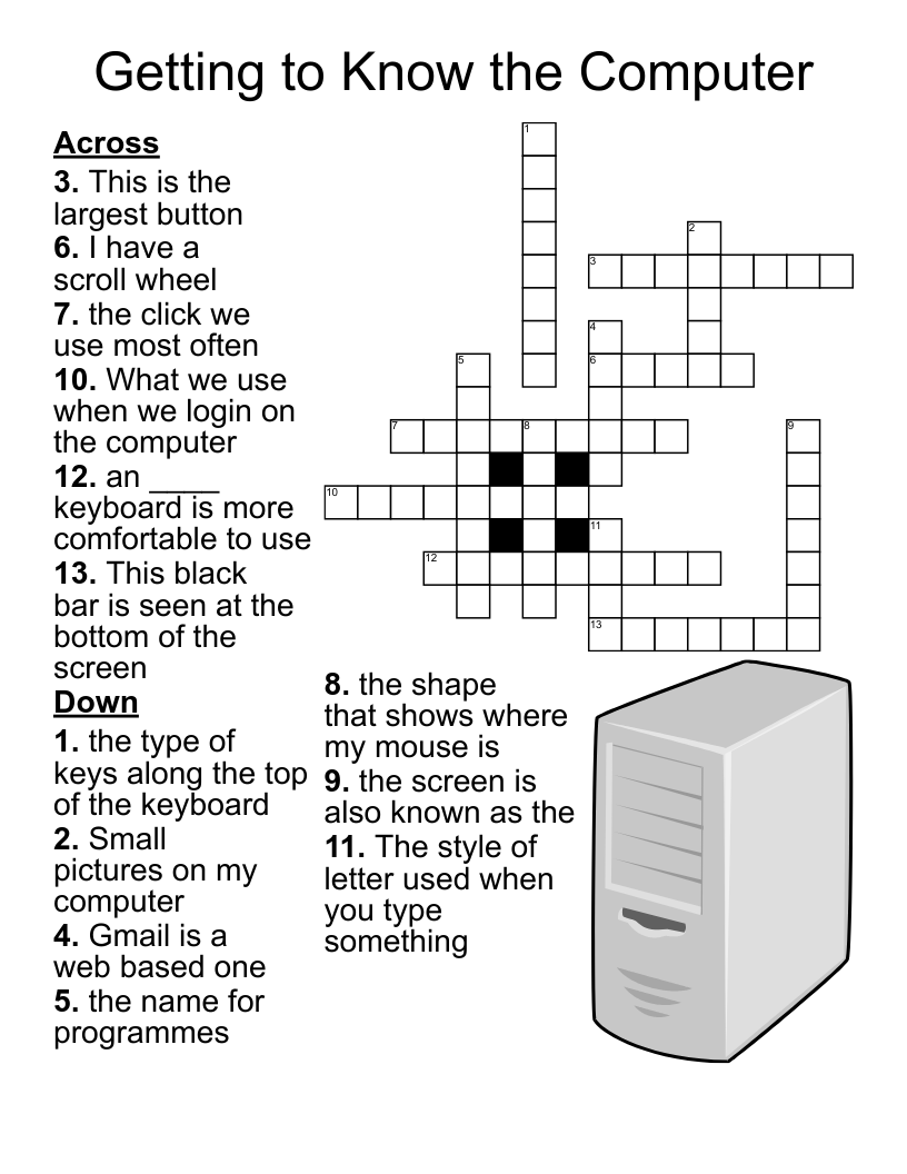 Getting to Know the Computer Crossword