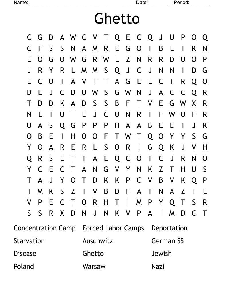 Ghetto Word Search