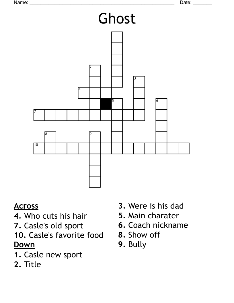 Ghost Crossword