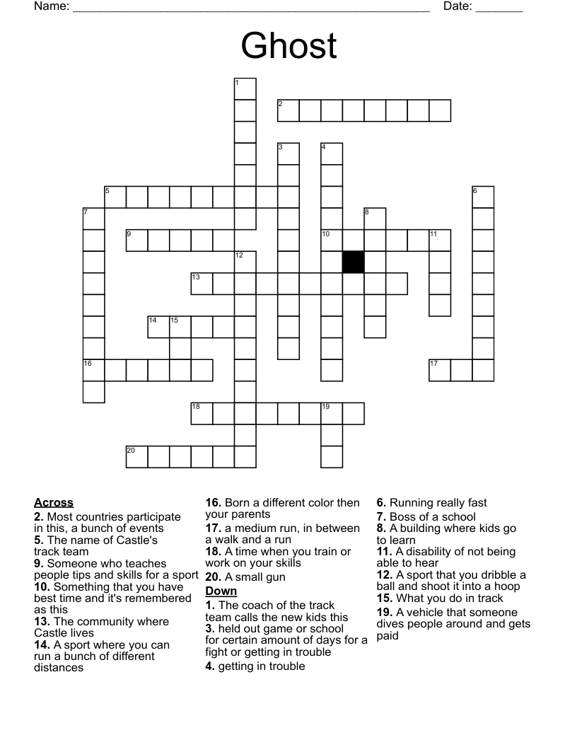 Ghost Crossword