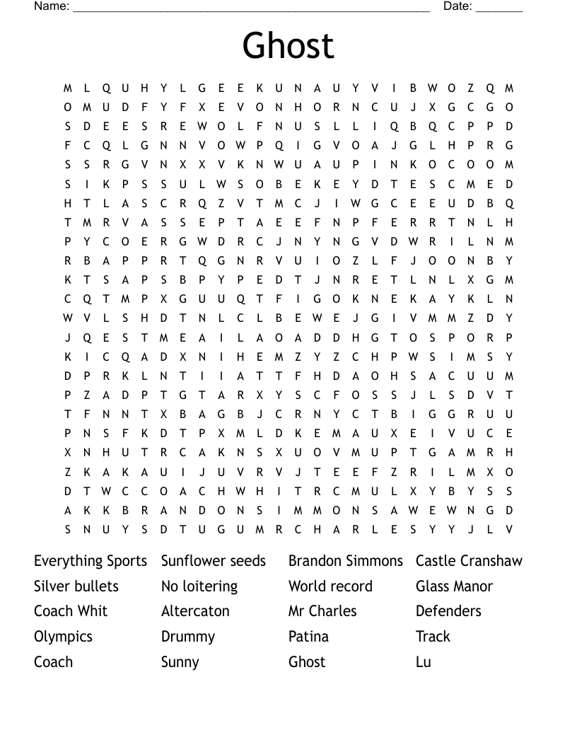 Ghost Word Search