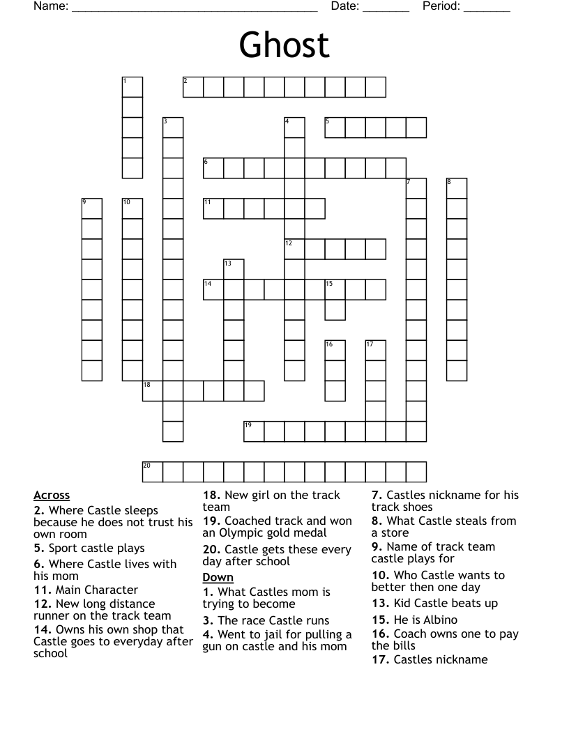 Ghost Crossword