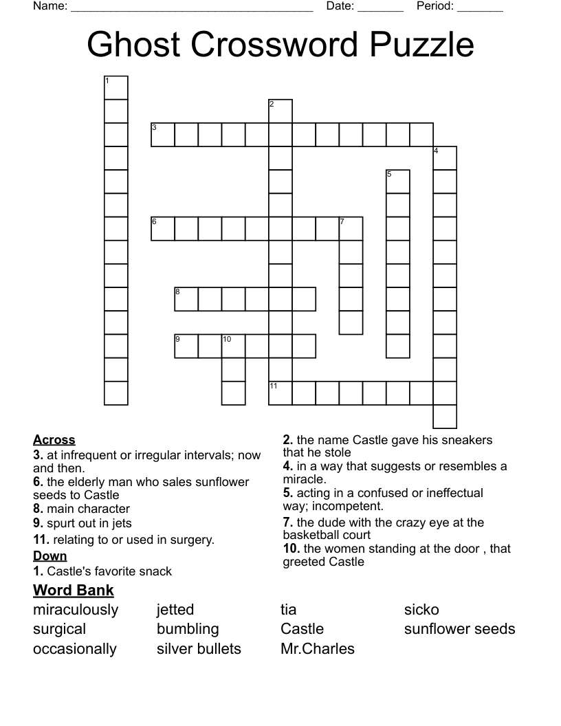 Ghost Crossword Puzzle