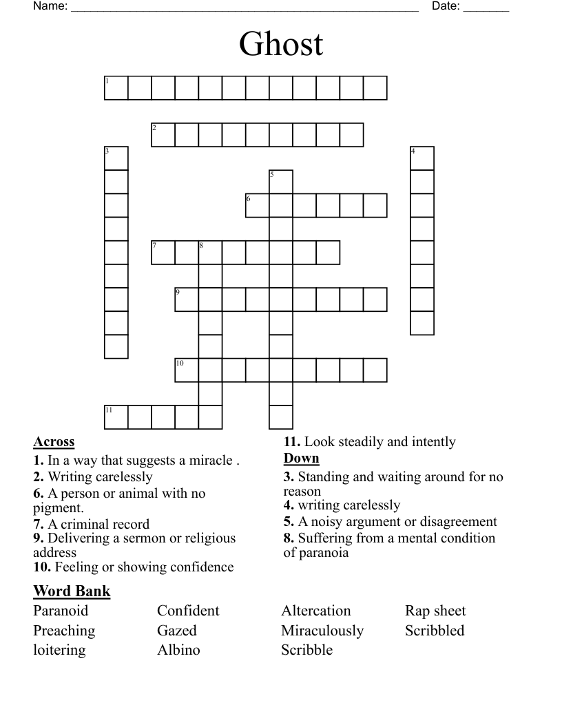 Ghost  Crossword