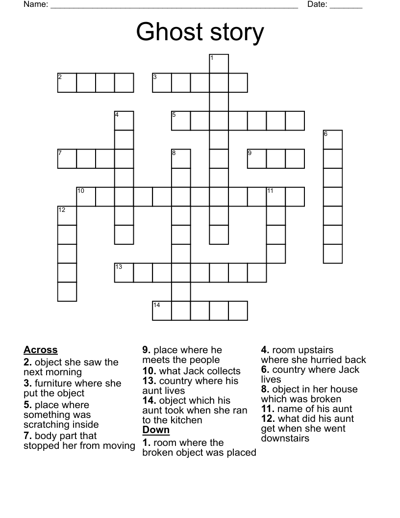 Ghost story Crossword