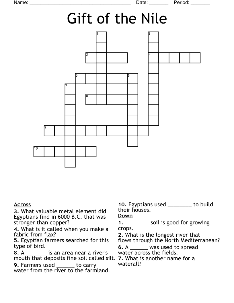 Gift of the Nile Crossword
